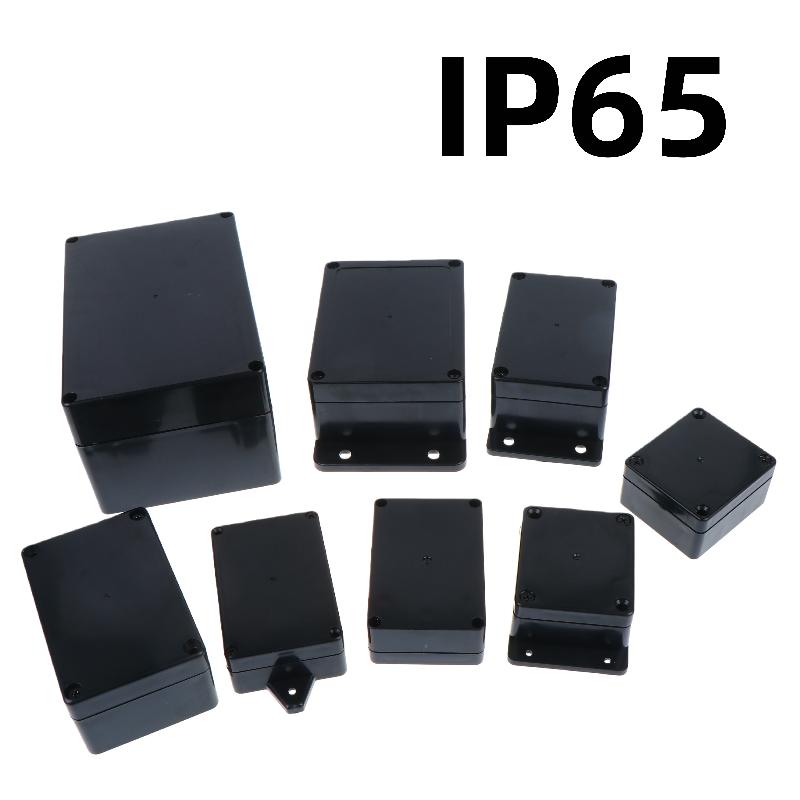 Electronics New Gadgets - 新しい 1/3 個プラスチック電子プロジェクト楽器ケース IP65 防水黒ジャンクションボックス屋外コンテナ電源エンクロージャツール