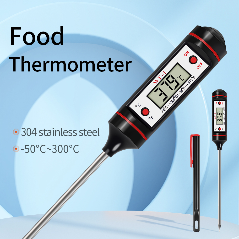 Electronics New Gadgets - デジタル食品温度計,肉,キッチン,バーベキュー,電子温度計,304ステンレス鋼プローブ,ツール,新品