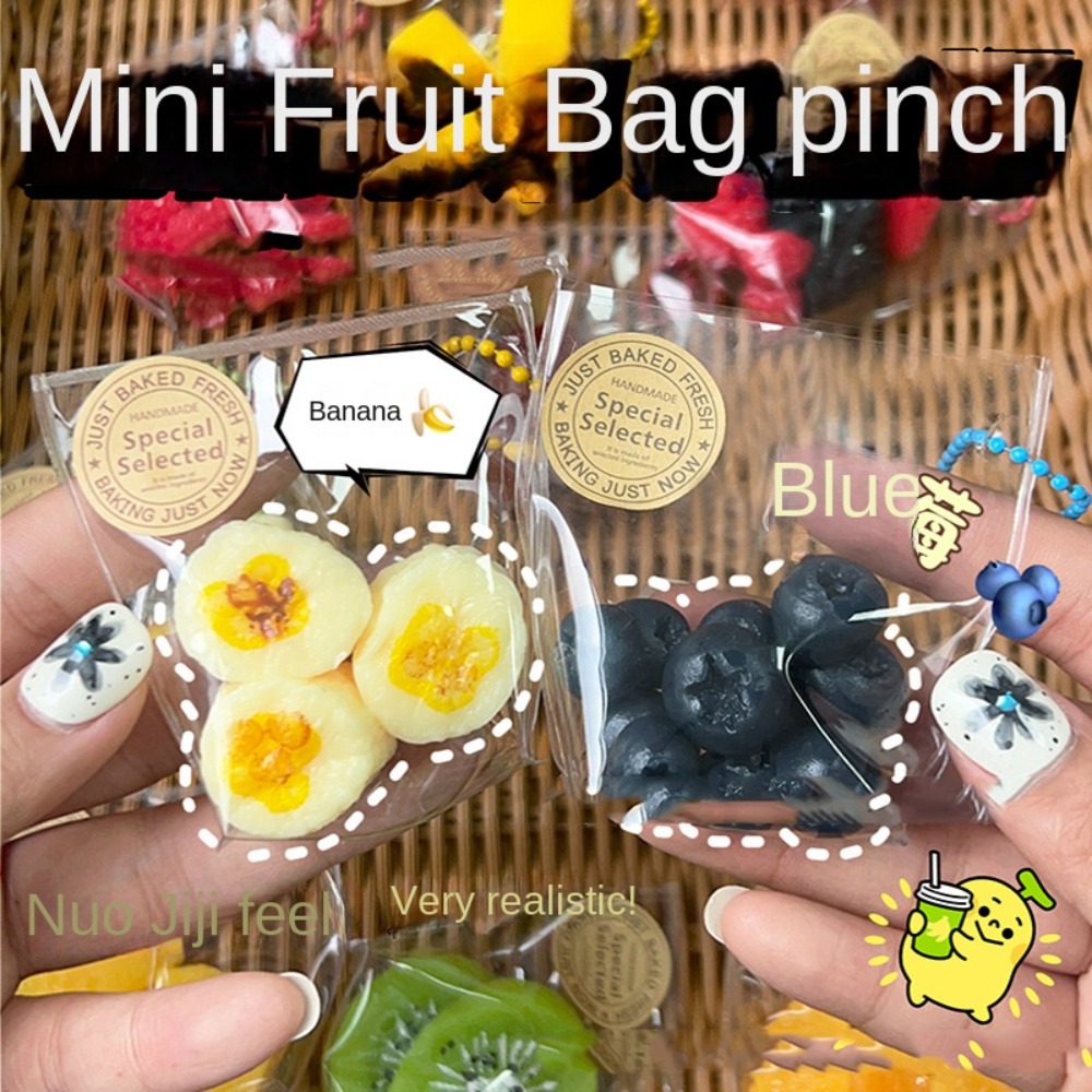 Electronics Gadgets Bag - シミュレーションフルーツバッグスクイーズトイ ミニブルーベリー ストロベリー キウイ 超ソフトピンチ減圧おもちゃ シリコン製漫画フィジェットトイ