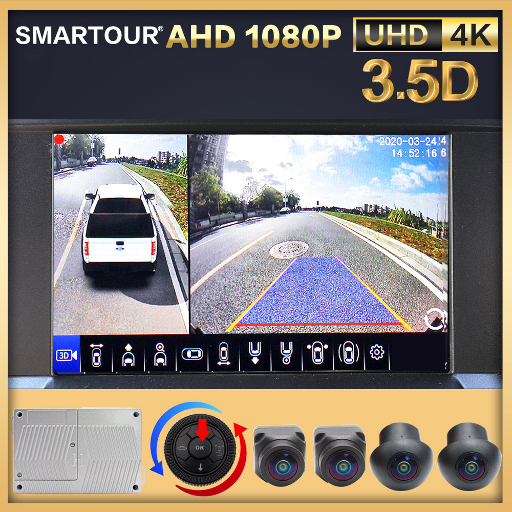 Panoramic Dash Cam 360 - Smartour-バードビューシステムカメラ,HD 1080p,3.5d,360度パノラマ,駐車場,サラウンドビュー,ビデオレコーダー,DVRモニター,UHD, 4k