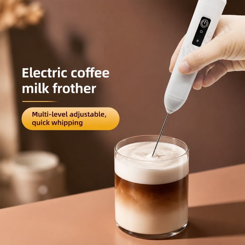 Kitchen Electronics Gadgets - 電動コーヒーミルク泡立て器、コーヒークリーマー、ハンドヘルドエッグビーター、泡立て器、キッチン自動泡立て器ツール