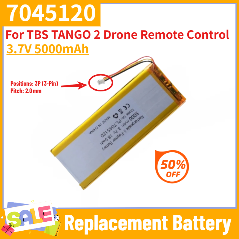 Electronics New Gadgets - 新しい3.7V 5000mAh 7045120リチウムポリマーバッテリー TBS TANGO 2ドローンリモコン用