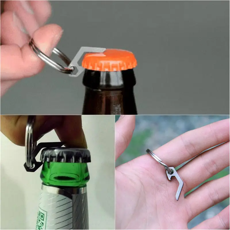EDC ギアミニ軽量ボトルビールオープナーキーリングポケット - Electronics Gadgets Sale のレビューと価格