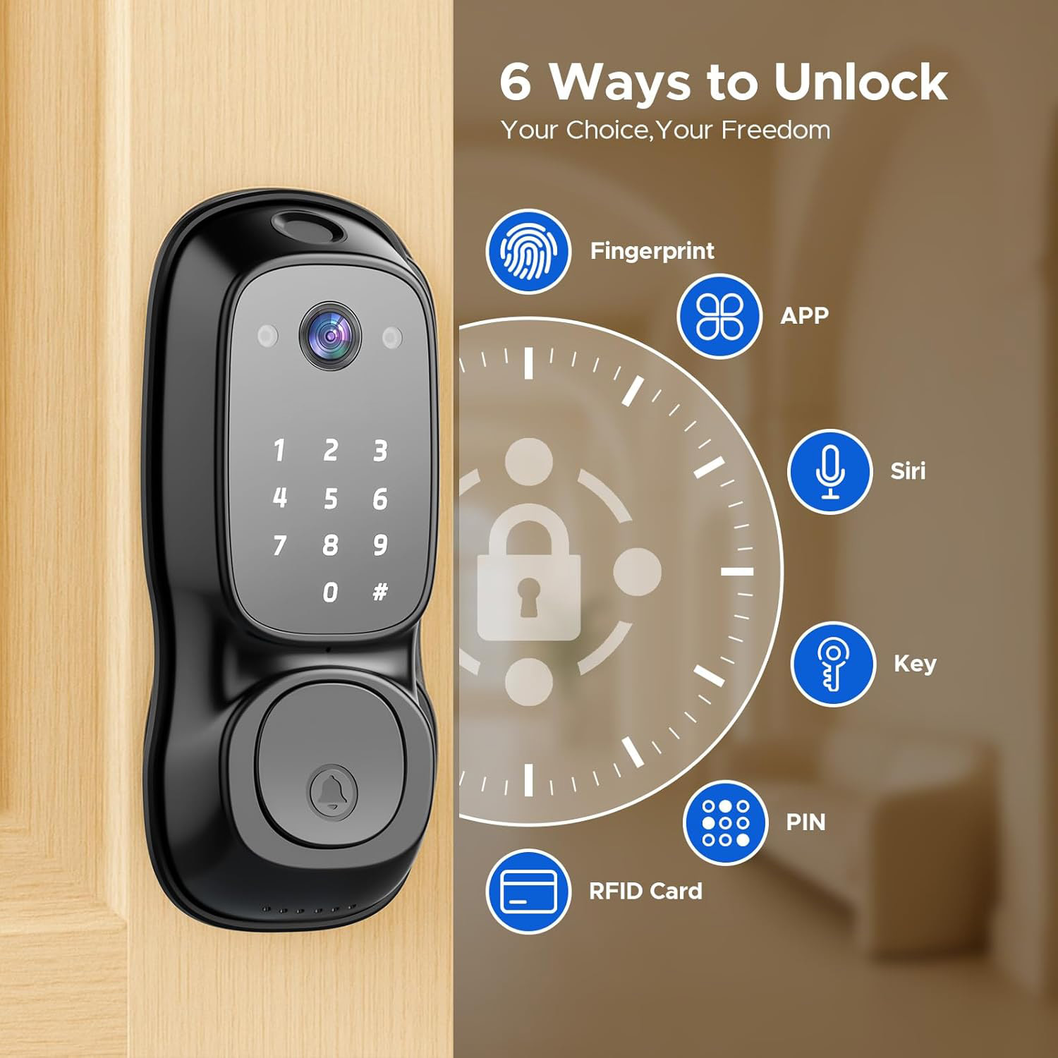 Tuya Wifiスマートドアロック ‎ カメラ＆ドアベル多 - Electronics & Gadgets Icon のレビューと価格