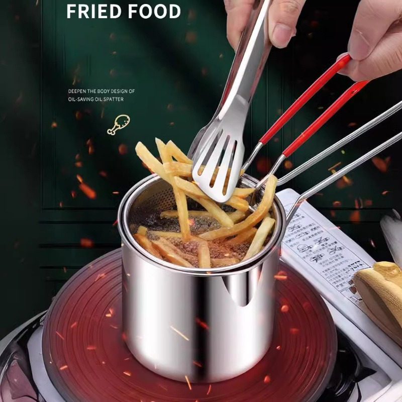 304 ステンレス鋼ディープフライヤーフライバスケット付き多 - Kitchen Electronics Gadgets のレビューと価格