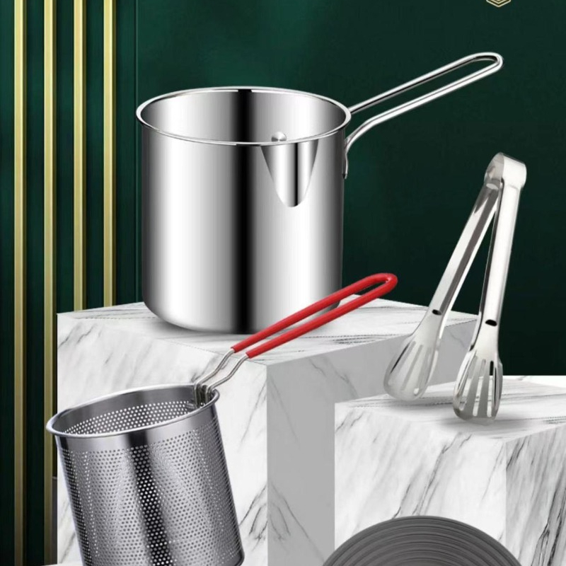 304 ステンレス鋼ディープフライヤーフライバスケット付き多 - Kitchen Electronics Gadgets のレビューと価格