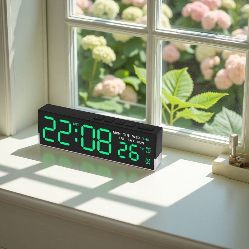 LED デジタル目覚まし時計温度週 2 アラーム周囲光明るさ - Modern Electronics Gadgets のレビューと価格