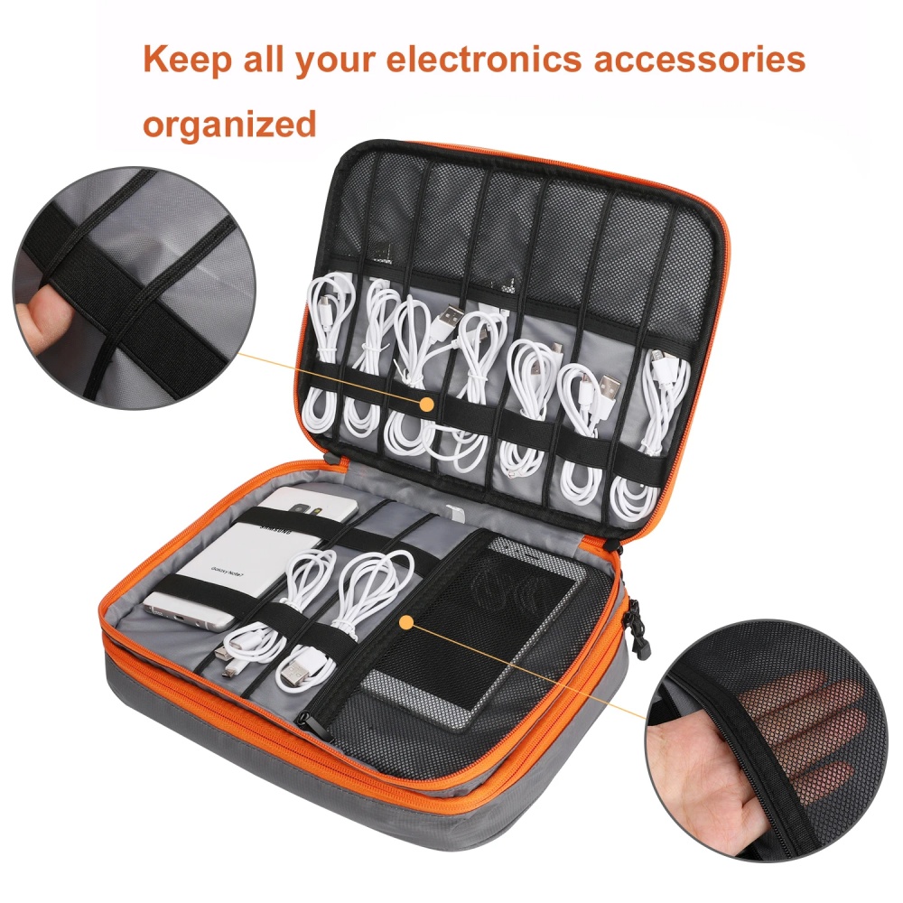 2層大容量トラベルオーガナイザーバッグ、電子アクセサリー、ガ - Electronics Gadgets And Accessories のレビューと価格
