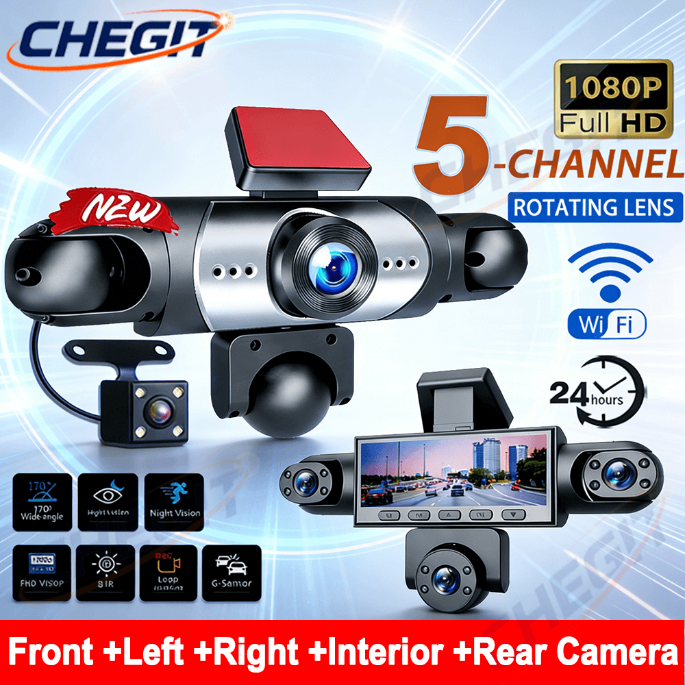 2026年新型 3/5カメラ搭載 車載DVR 1080Pビデ - Panoramic Dash Cam 360 のレビューと価格