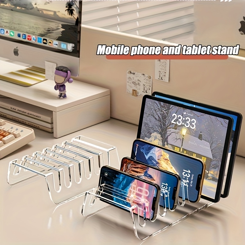 6/8セルアクリル製マルチデバイス収納ラック、デスクトップ用 - Modern Electronics Gadgets のレビューと価格