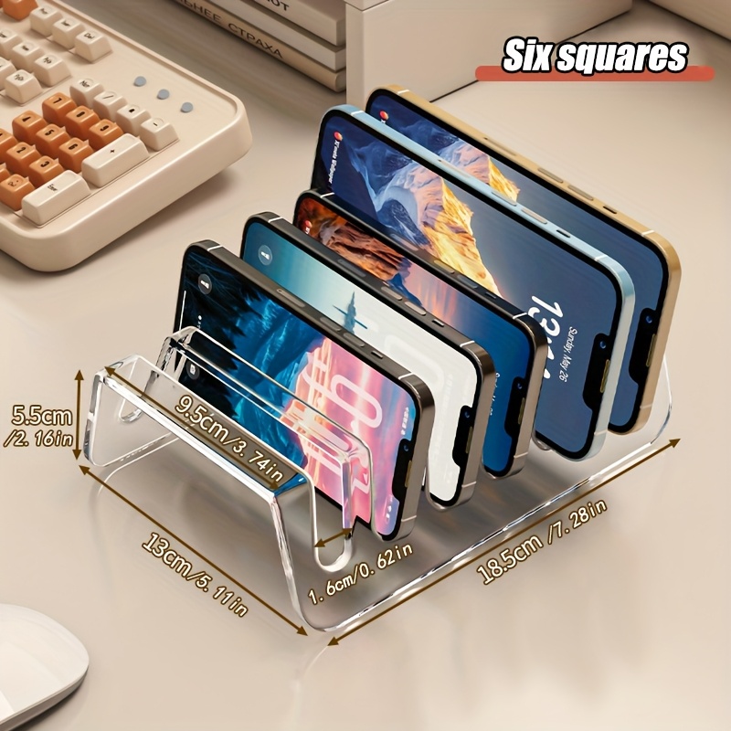 6/8セルアクリル製マルチデバイス収納ラック、デスクトップ用 - Modern Electronics Gadgets のレビューと価格