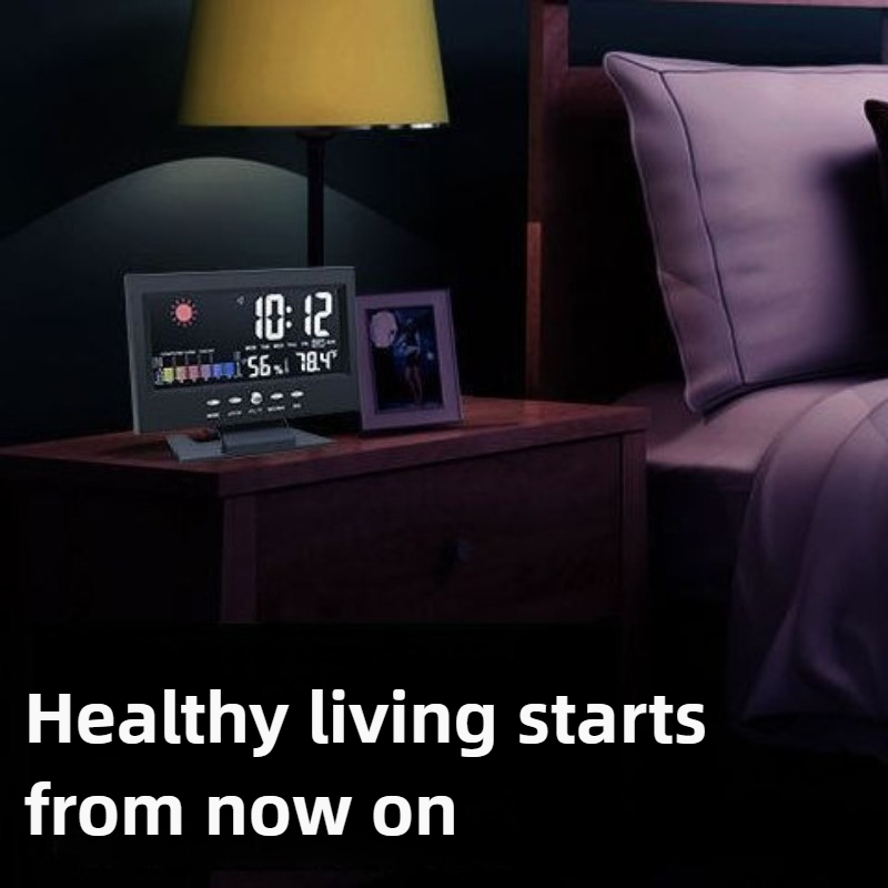 多機能カラースクリーン電子時計 温度・湿度表示 音声制御 天 - Modern Electronics Gadgets のレビューと価格