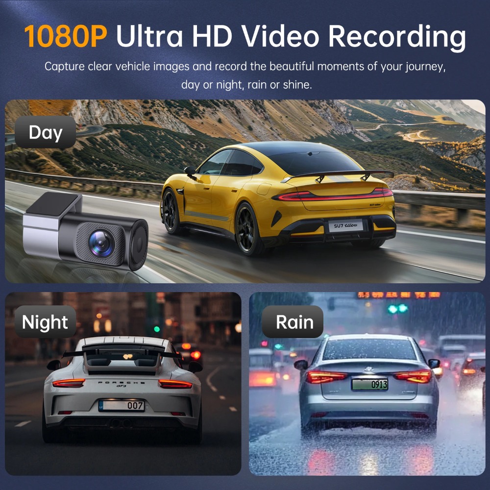 1080PウルトラHDミニダッシュカムカメラレコーダー360 - Panoramic Dash Cam 360 のレビューと価格