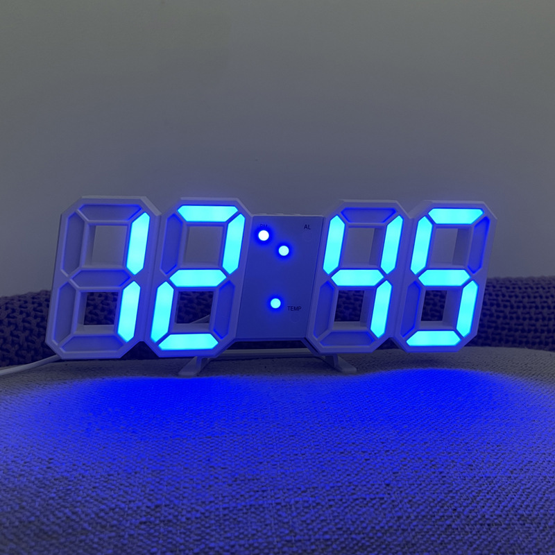 3D LEDデジタル時計 発光USBプラグイン多機能電子壁掛 - Modern Electronics Gadgets のレビューと価格
