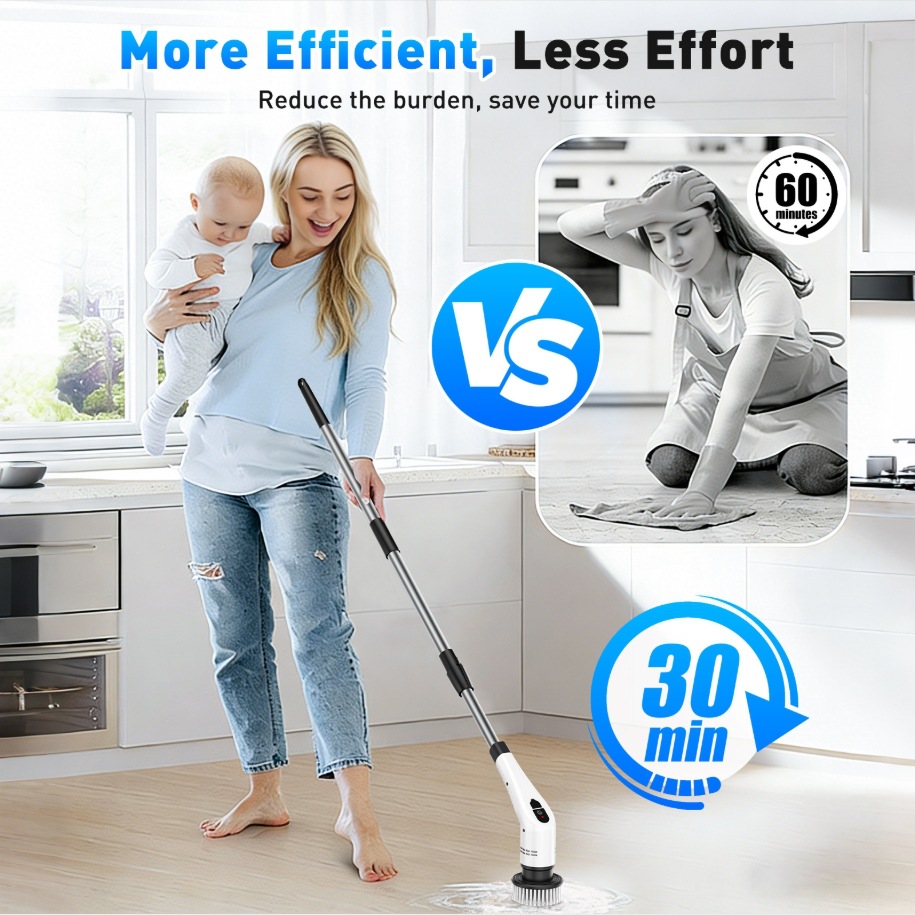 TINSOL 12 in 1 電動クリーニングブラシ、伸縮式 - Kitchen Electronics Gadgets のレビューと価格