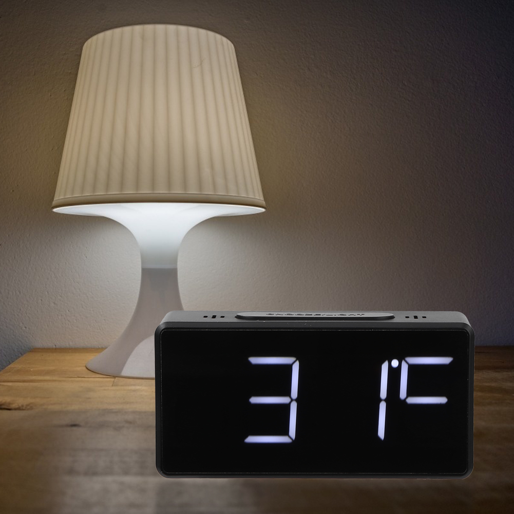 LEDデジタル電子大型時間温度表示ホームデコレーション時計 - Modern Electronics Gadgets のレビューと価格