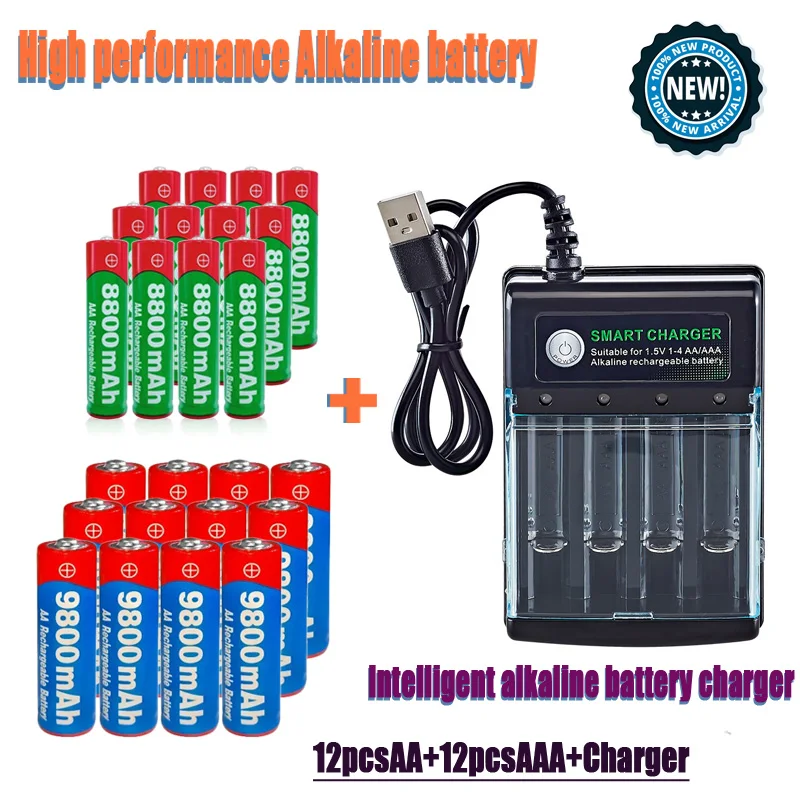 新型最新スマート充電器 AA AAA 充電式電池 1.5V  - Electronics New Gadgets のレビューと価格