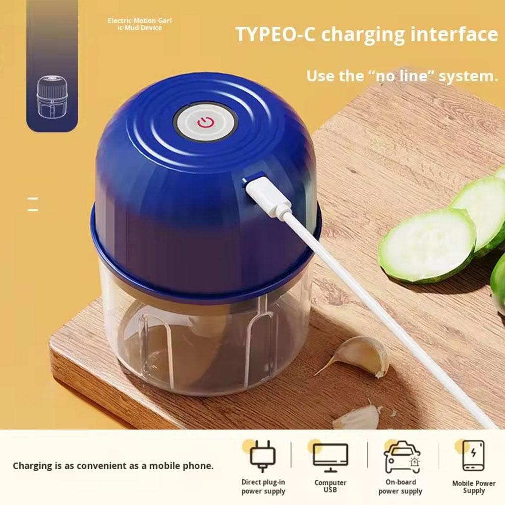 ミニ電動ガーリックチョッパー ポータブルUSB充電式フードプ - Kitchen Electronics Gadgets のレビューと価格