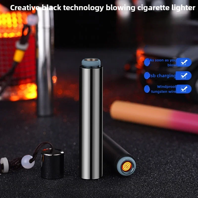 クリエイティブ吹く防風フレームレス電子ライタータングステンミ - Electronics Gadgets And Accessories のレビューと価格