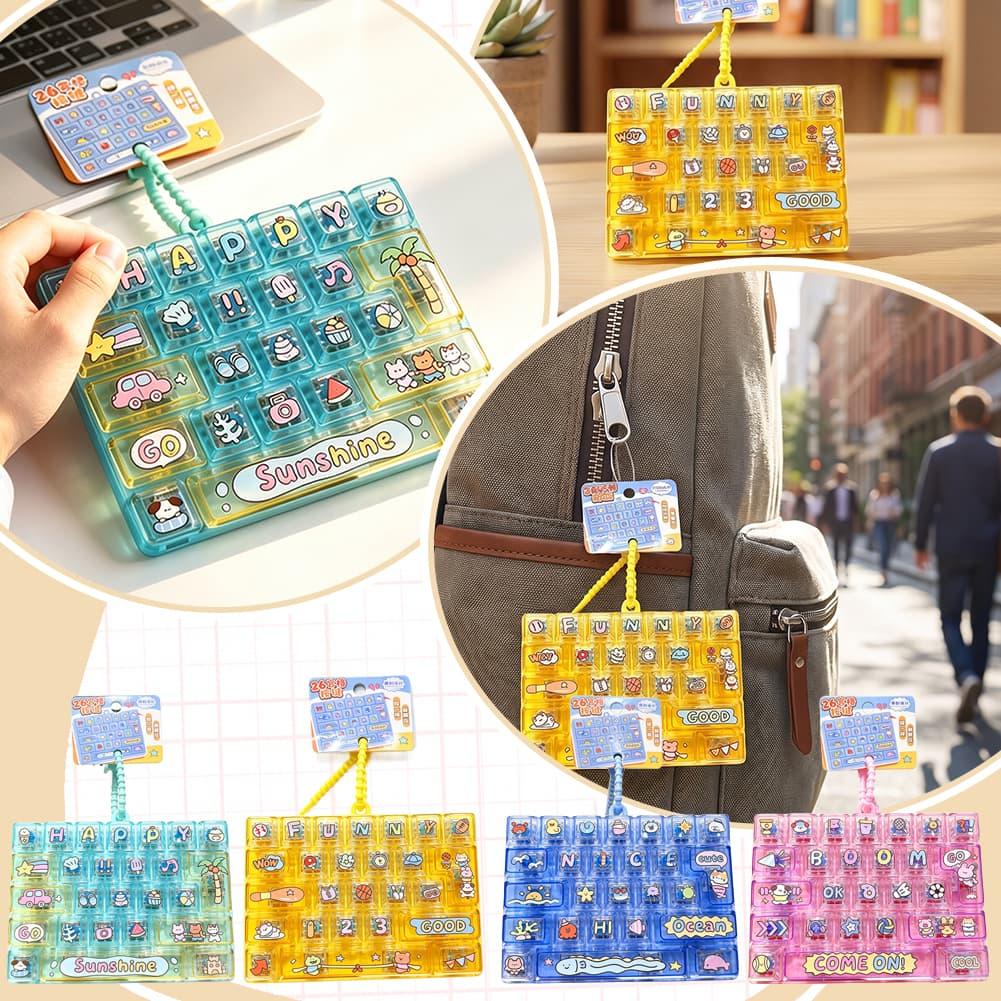 26キーのフィジェットボタンキーホルダー、減圧ボタンおもちゃ - Electronics Gadgets Bag のレビューと価格