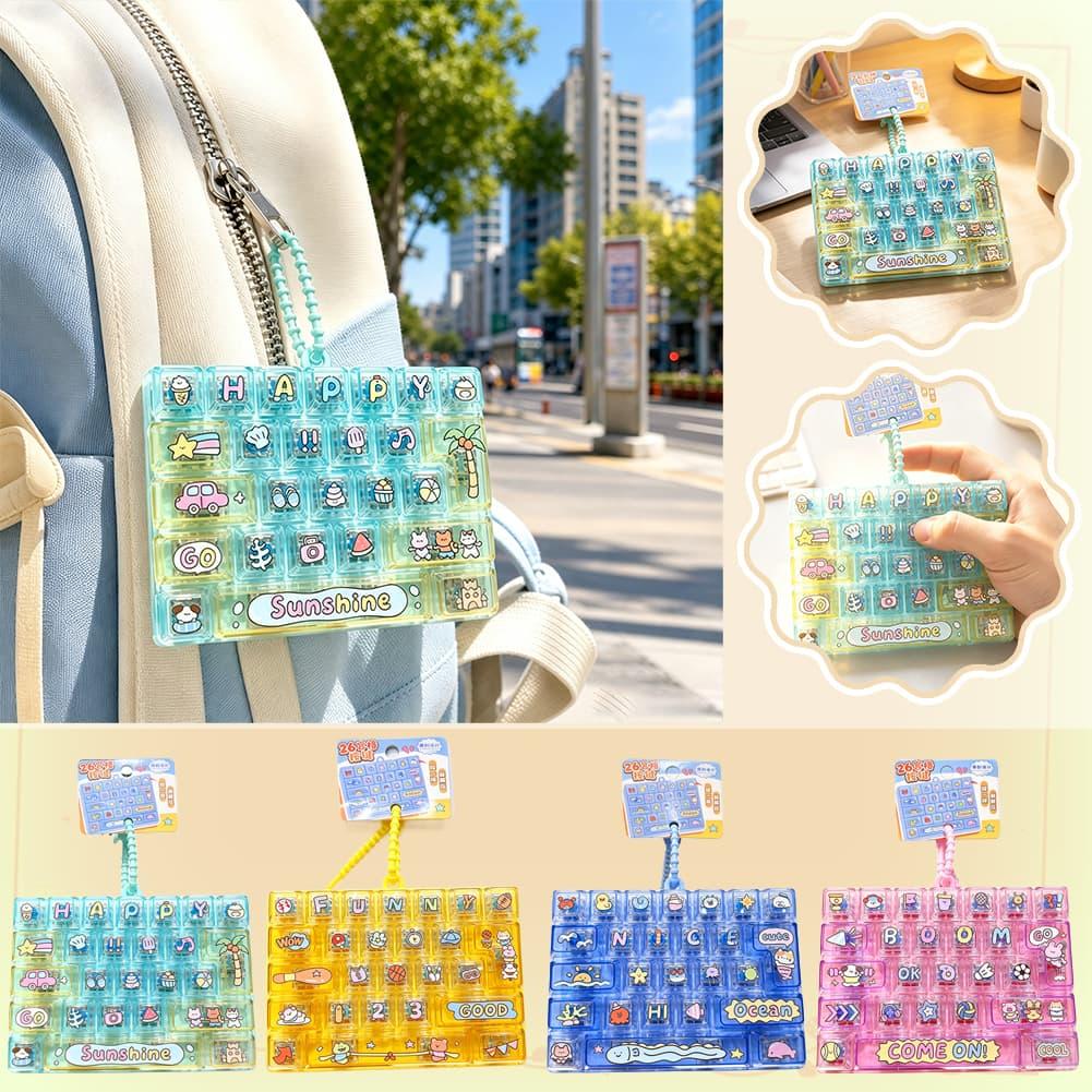 26キーのフィジェットボタンキーホルダー、減圧ボタンおもちゃ - Electronics Gadgets Bag のレビューと価格