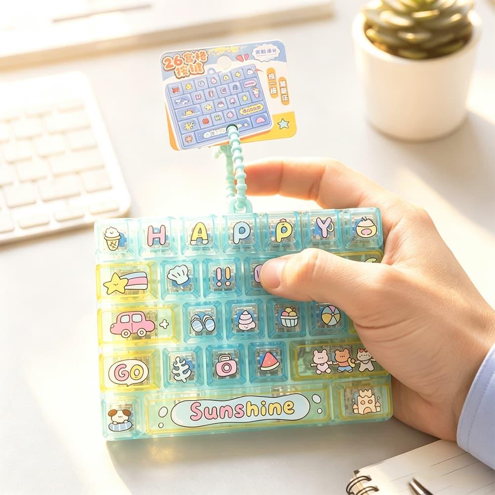 26キーのフィジェットボタンキーホルダー、減圧ボタンおもちゃ - Electronics Gadgets Bag のレビューと価格