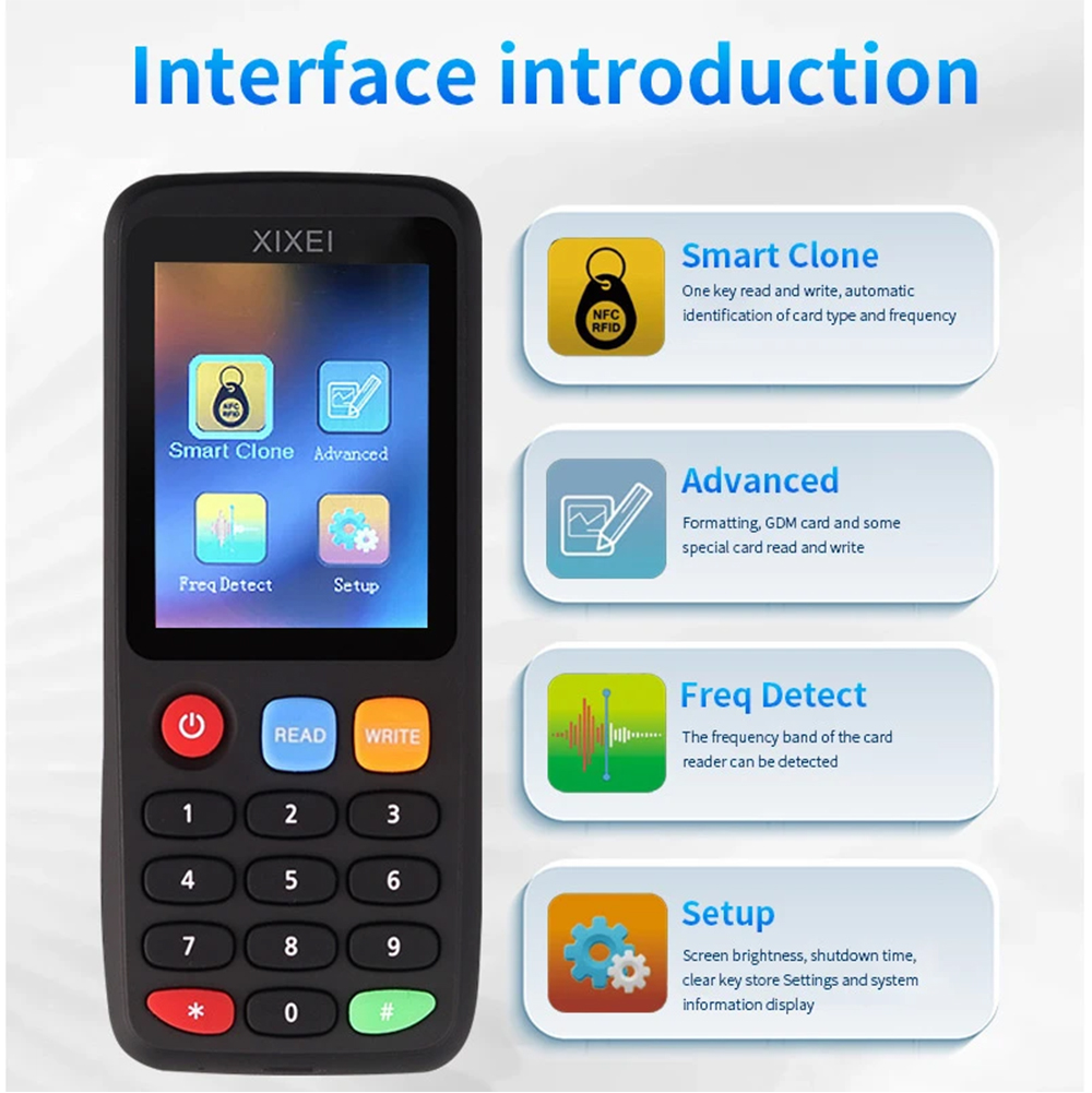 X7 スマートカードリーダー RFID キークローンコピー機 - Nfc Tag Programmable のレビューと価格