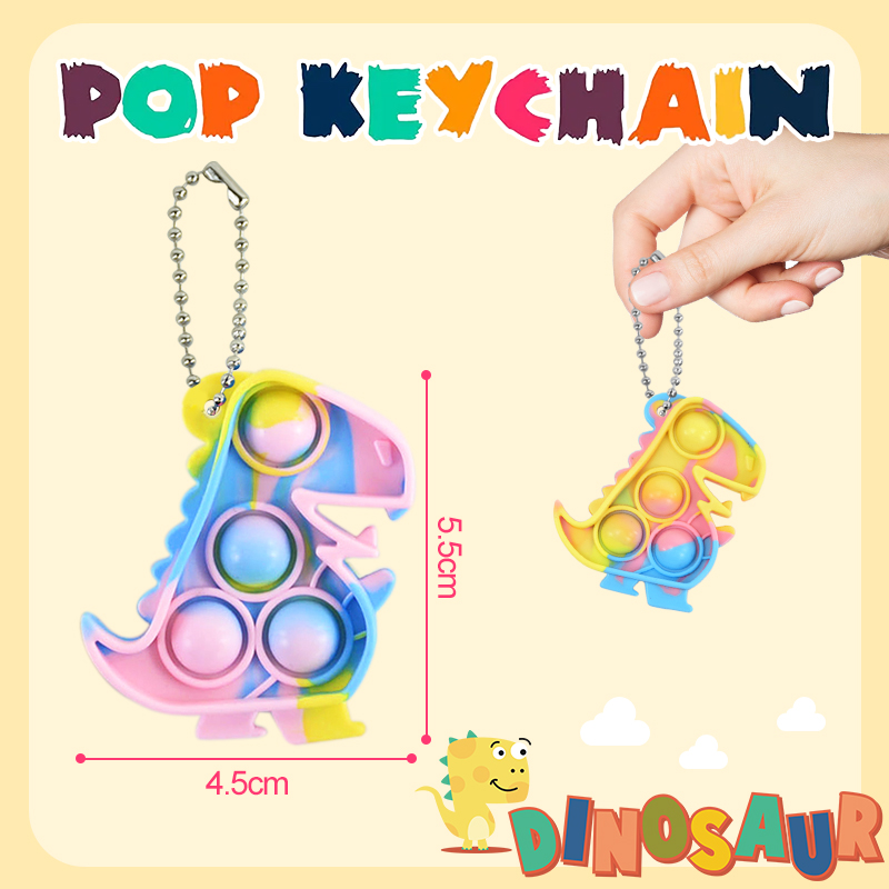 子供のためのミニ恐竜ポップキーホルダー、感覚そわおもちゃ、恐 - Electronics Gadgets Bag のレビューと価格