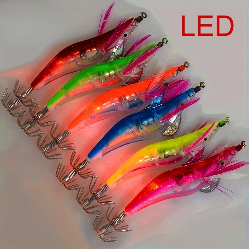 新しい6個セット電子点滅LED釣り用ルアー、水中タックルツー - Electronics New Gadgets のレビューと価格